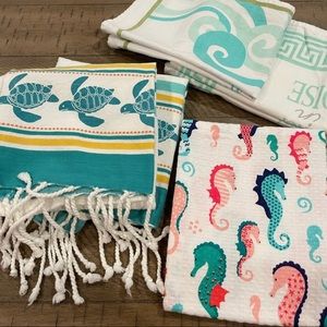 Pillow, Dish Towels, and Letters